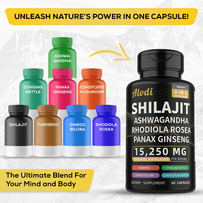 Shilajit Plus Advanced Wellness Capsules 8-in-1 Blend